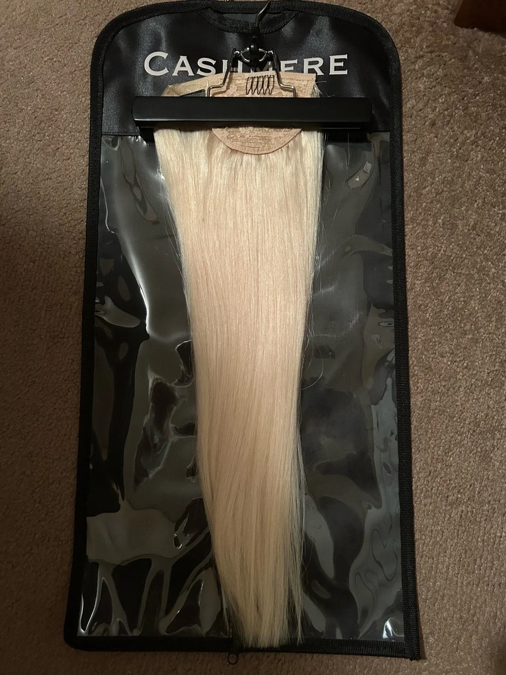 NWOT Cashmere Hair 20” Human Hair Ponytail in Lightest Blonde